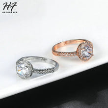 Load image into Gallery viewer, Wedding Engagement Promise Rings For Women Female Silver Color Women's Ring With Stone Zirconia Aesthetic Accession Jewelry R319