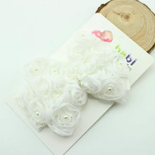 Load image into Gallery viewer, Handamde Baby Headband Bow-knot Handmade Hair Accessories Lace Chiffon Pearl Elastic Bow for Baby Girls