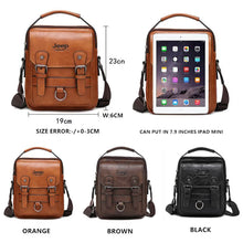 Load image into Gallery viewer, JEEP BULUO Multi-function Business Handbags Men New Man's Shoulder Bag Large Capacity Leather Messenger Bag Crossbody Big Brand