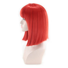 Load image into Gallery viewer, Synthetic Hair Short Wig With Bangs Cosplay Wigs For Women Straight Bob Wig Korean Pink Red Brown Blue Green White Purple Grey