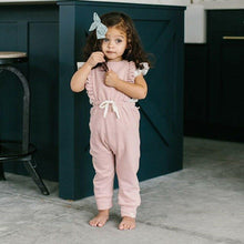 Load image into Gallery viewer, Newborn Baby Girl Boy Backless Striped Ruffle Romper Overalls Jumpsuit Clothes In Retro Syle For Boys And Girls