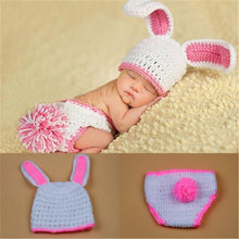 Load image into Gallery viewer, Knitting Baby Hat Newborn Photography Props Cute Children Pajamas Set For Girls And Boys