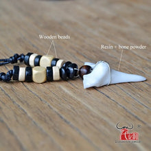 Load image into Gallery viewer, 1PC Hawaii Surfer Jewelry Handmade Imitation Shark Teeth Pendant New Zealand Maori Tribal bone Choker WoMen's Men's Necklace
