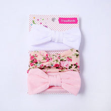 Load image into Gallery viewer, Summer Cute Floral Bows Baby Girl Headbands Elastic Bowknot Newborn Hair Band Turban Set Hair Accessories Bow Set For Kids