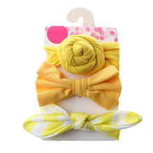 Load image into Gallery viewer, Summer Cute Floral Bows Baby Girl Headbands Elastic Bowknot Newborn Hair Band Turban Set Hair Accessories Bow Set For Kids