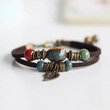 Load image into Gallery viewer, National Wind Restoring Ancient Ways Is The High Temperature Glaze Ceramic Handmade Trinkets Women's Fashion Bracelets #1077