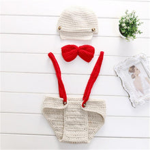 Load image into Gallery viewer, Knitting Baby Hat Newborn Photography Props Cute Children Pajamas Set For Girls And Boys