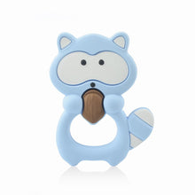 Load image into Gallery viewer, Baby Teethers Cartoon Animal Baby Teething Toy Penguin Silicone Teether Unicorn Pendant Raccoon Accessories
