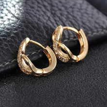 Load image into Gallery viewer, Small Hoop Earrings For Women Rose Gold Plated Earring AAA Zirconia Women's Jewelry Best Gifts Bijoux Jewelry E053