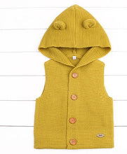 Load image into Gallery viewer, Winter Fashionable Sweaters For Baby Cardigans Autumn Hooded Newborn Knitted Jackets Cartoon Bear Children Long Sleeve Clothing