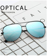 Load image into Gallery viewer, Luxury Lady Vintage Round Metal Sunglasses For Driving Black Retro Mirror Sunglasses Woman Shade Sunglasses With UV400 Protection