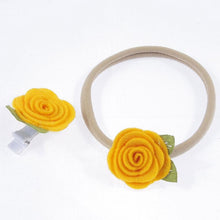 Load image into Gallery viewer, Handamde Flower Headband Hair Clip Set Flexible Rope Hairband Accessories for Mother & Baby