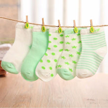 Load image into Gallery viewer, 5 Pairs Colorful Mesh Cotton Thin Newborn Baby Socks For Girls And Boys Toddler Soft Socks