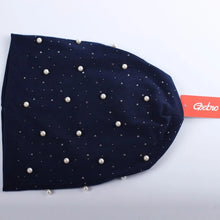 Load image into Gallery viewer, Geebro Brand Women's Beanie Hat Casual Polyester Shine Pearls&Rhinestones Beanies For Women Skull Beanie Hats Bonnet For Female