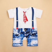 Load image into Gallery viewer, Luxury Baby Rompers Summer Style Baby Boy Girl Clothing Newborn Infant Short Sleeve Clothes Suit For Boys 1st Birthday