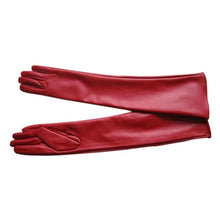 Load image into Gallery viewer, Women's Faux Leather Elbow Gloves Winter Long Gloves Warm Lined Finger Gloves New YP9