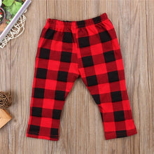 Load image into Gallery viewer, Modern Girls Red Pants For Newborn and Kids In Cute Baby Clothes Trousers Style Plaid Pants for Girls