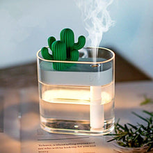 Load image into Gallery viewer, 160ML Ultrasonic Air Humidifier Clear Cactus Color Light USB Essential Oil Diffuser Car Purifier Aroma Mist Maker