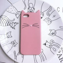 Load image into Gallery viewer, Cat Soft Silicone Mobile Phone Case Back Cover 3D Cute Bear Seal Phone Case For iPhone 6 6S 7 8 Plus X Case Cartoon Cat Ear Silicone Case For iPhone5S SE 8 Plus