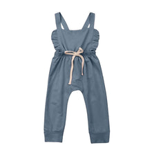 Load image into Gallery viewer, Newborn Baby Girl Boy Backless Striped Ruffle Romper Overalls Jumpsuit Clothes In Retro Syle For Boys And Girls
