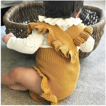 Load image into Gallery viewer, Baby Girl Knitted Clothes Rompers Jumpsuit Cotton Infant Baby Girl Romper In Retro Style For Girls