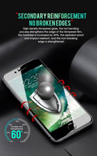 Load image into Gallery viewer, 30D Curved Edge Full Cover Protective Glass On The For iPhone 7 8 6 6S Plus Tempered Screen Protector For X XR XS Max Glass Film Tempered Glass Anti Scratch Phone Screen Protector iPhone Glass