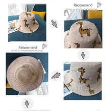 Load image into Gallery viewer, Modern Children's Bucket Hats Cartoon giraffe Sun Hat Girls Boys Outdoor Beach Hat Camping Fishing Cap For Girls and Boys