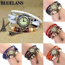 Load image into Gallery viewer, 2018 New Beautiful Girl Lady Hot Vintage Women's Eiffel Tower Quartz Leather Bracelet Wrist Watch 1GOR 6T45 C2K5W