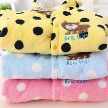 Load image into Gallery viewer, Modern Winter Baby Bear Animal Costume Hooded Romper Warm Flannel Plush Jumpsuit For Girls and Boys