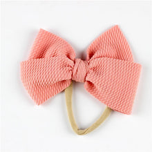 Load image into Gallery viewer, Modern New Headband with Messy Bow Baby Girls Hairbows Infant Solid Large Bow Turban Headwrap Newborn Bow For Girls