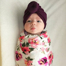 Load image into Gallery viewer, Luxury Baby Cotton Blends Headband Soft Rabbit Bowknot Turban Hair Bands for Girls Elastic Headwrap Style