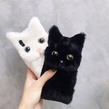 Load image into Gallery viewer, 3D Cartoon Doll Protective Case Cute Girls Women Furry Plush Case For Iphone 13 12 11 Pro Xs Max X Xr Se Cases 3d Cartoon Cat Furry Fluffy Warm Case For Iphone 6 6s 7 8 Plus 12prophone Case