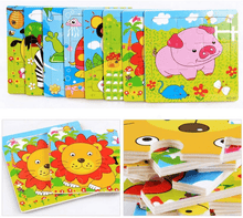 Load image into Gallery viewer, 1 Pcs Animal Wooden Puzzles For Children In Wooden 3D Mosaic Puzzles Kids Educational Toys Design For Baby Birthday Gifts