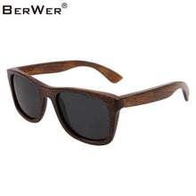 Load image into Gallery viewer, BerWer Bamboo Sunglasses 2023 Fashion Polarized Sun Glasses Popular New Design Wooden Sunglass Frame Handmade