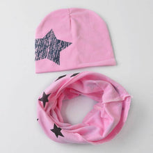 Load image into Gallery viewer, Winter Autumn Baby Hat Scarf Set Newborn Baby Bonnet Soft Cotton Warm Cap Kids Children With Scarf