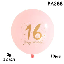 Load image into Gallery viewer, Luxury NEW High Quality Decor Ballons 10/20/30/40pcs Happy Birthday Balloon Latex Ballon Inflatable Birthday Party Decoration Baloons Anniversaire