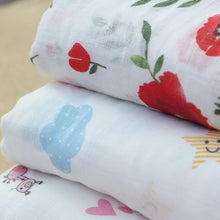 Load image into Gallery viewer, Lightweight Cotton Soft Fruits Print Muslin Baby Blankets Bedding For Newborns Swaddle Blanket For Babies
