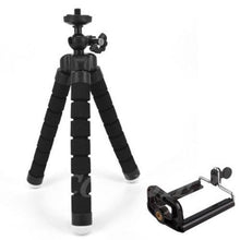 Load image into Gallery viewer, Flexible Sponge Mini Tripod With Bluetooth Remote Shutter Mini Camera Tripod Phone Holder Clip Stand
