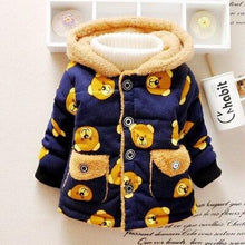 Load image into Gallery viewer, Luxury Newborn Children Plus Cute Hooded Cotton Jacket Infant Clothing for Baby Girls In Elegant Colorful Design For Winter