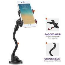 Load image into Gallery viewer, Adjustable Car Strong Phone Holder Flexible 360 Degree Rotation Windshield Mobile Stable Phone Holder Support GPS Car Accessories