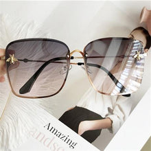 Load image into Gallery viewer, Popular brand Oversize Square Sunglasses For Women and Ladies Luxury Driving Superstar Designer Sunglasses With Shades and Gradient Glasses With UV400 Protection