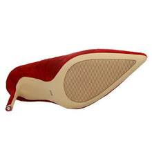 Load image into Gallery viewer, Plus Size 34-43 Woman Concise Office Shoes Fashion Pointed Toe Women Pumps Flock Shallow High Heels Women's Party Shoes 9 Colors