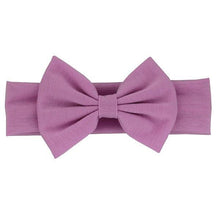 Load image into Gallery viewer, Cotton Elastic Newborn Baby Girls Solid Color Headband Bowknot Hair Band Children Infant Headband Bow for kids