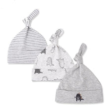 Load image into Gallery viewer, Printed Baby Hats & Caps For Newborn Baby Accessories In Elegant Modern Design Set Of 3PCS For Baby Kids