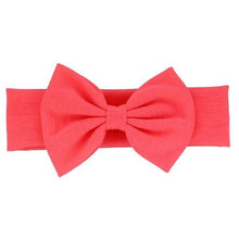 Load image into Gallery viewer, Cotton Elastic Newborn Baby Girls Solid Color Headband Bowknot Hair Band Children Infant Headband Bow for kids