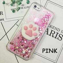 Load image into Gallery viewer, 3D Cat Case For Iphone 5s Se 7 7 Plus Case Liquid Quicksand Glitter Silicone Case For Iphone 8 8 Plus X 6 6s Cover Rubber Silicone Phone Case