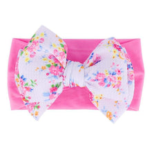 Load image into Gallery viewer, Handmade Bow Flowers Baby Headbands Printed Bowknot Elastic Baby Turban Newborn Hair Accessories For Baby Girls