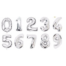 Load image into Gallery viewer, Big 32 Inch Number Foil Balloons Gold Silver Blue Digital Globos For Wedding Birthday Party Decoration In NEW Luxury Style