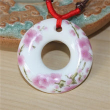 Load image into Gallery viewer, Miredo jewelry wholesale ceramic retro style necklaces women's pendant artware rope chain boondoggle free shipping #1119