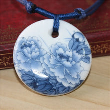 Load image into Gallery viewer, Miredo jewelry wholesale ceramic retro style necklaces women's pendant artware rope chain boondoggle free shipping #1119